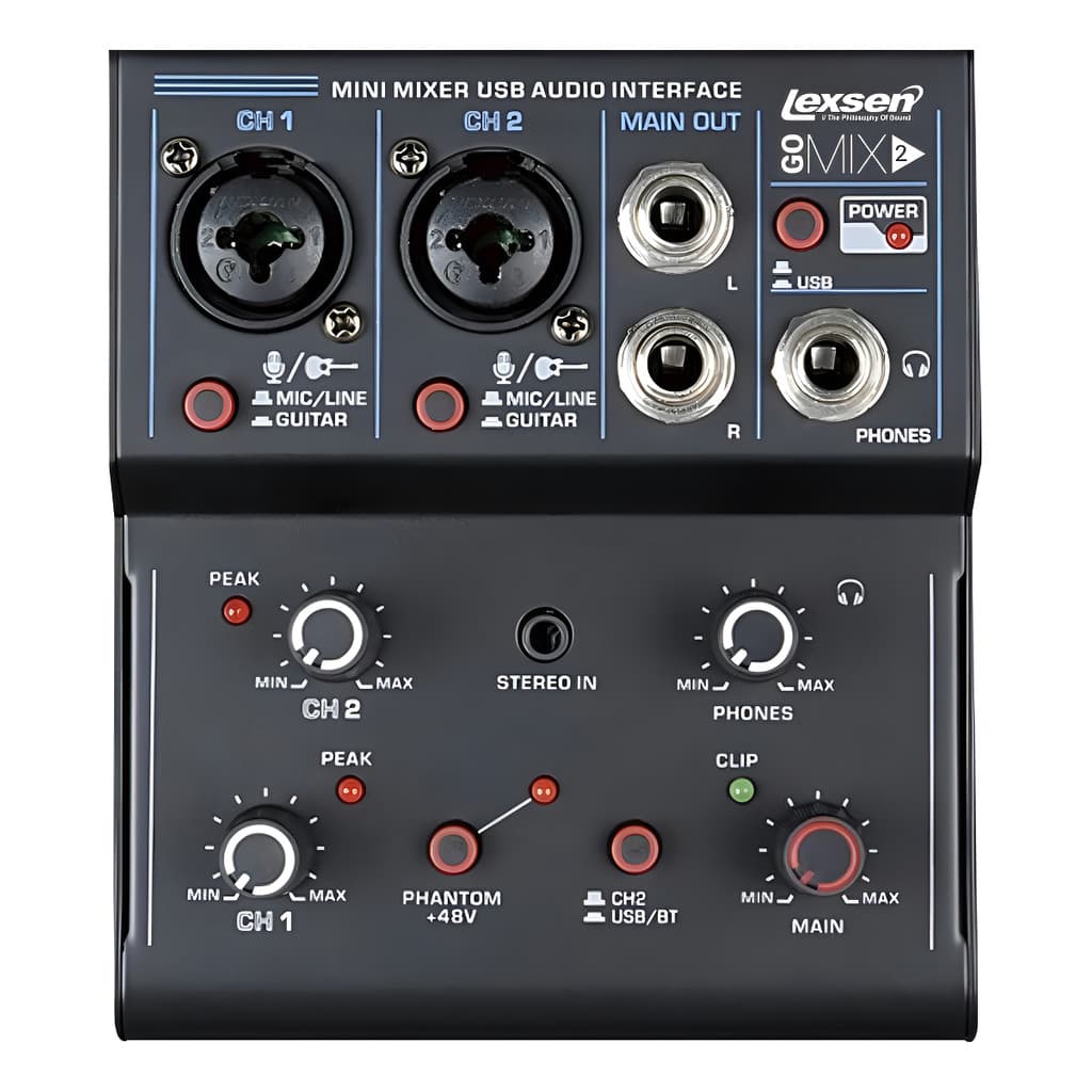Mesa De Som Interface Usb Lexsen Go Mix 2 2 Anos