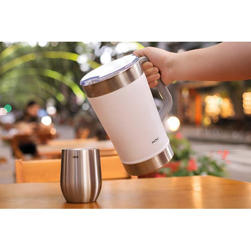 Jarra Térmica Inox 1,9l - Frio Quente Alça Jug - Branco