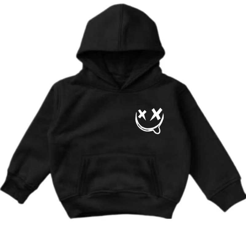 Moletom Infantil UnissexMenino Menina Blusa de Frio Estampado Canguru Capuz e Bolso