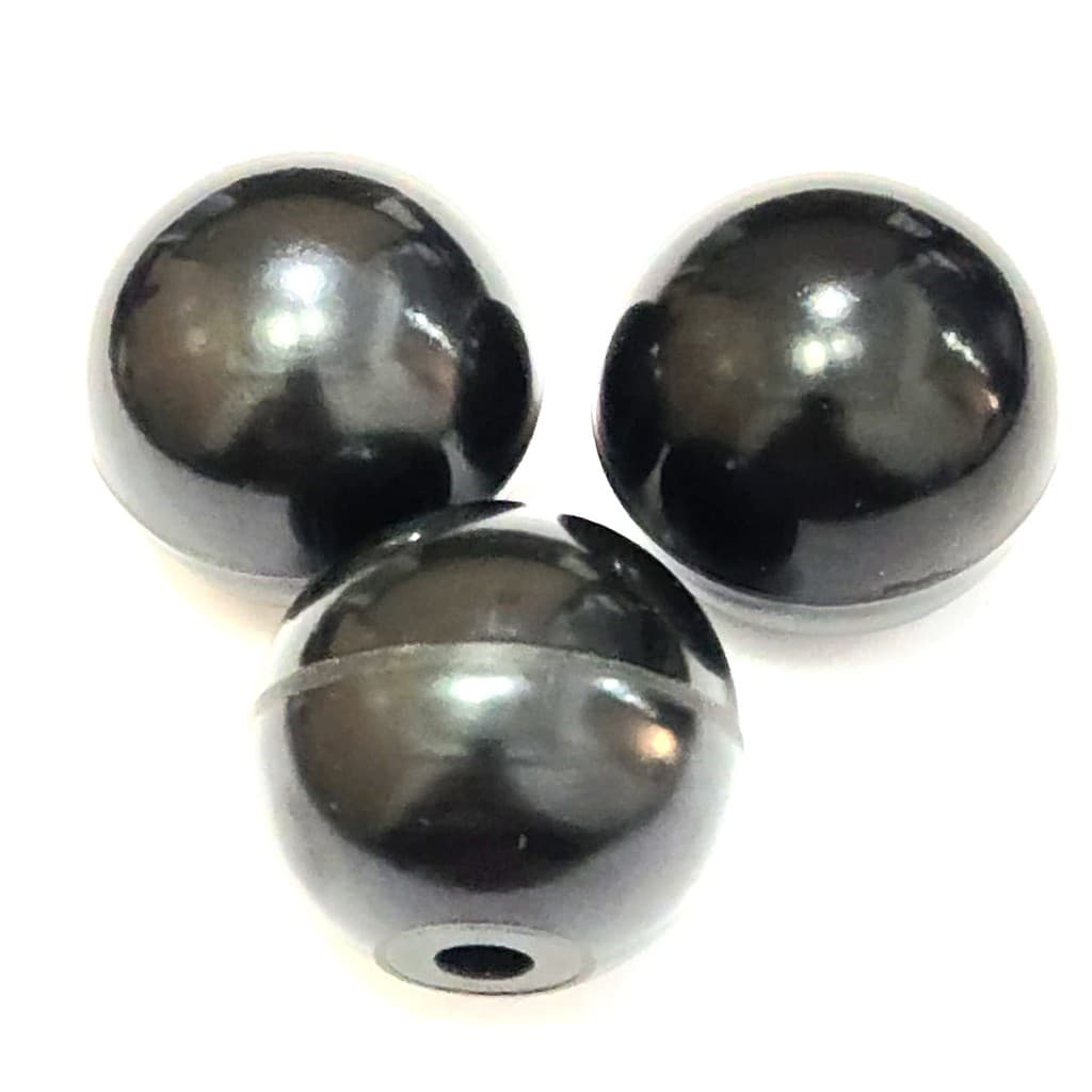Bola Preta 40mm acabamento ponta pedestal de prato de bateria com rosca interna de 8 mm M8 - 03 un