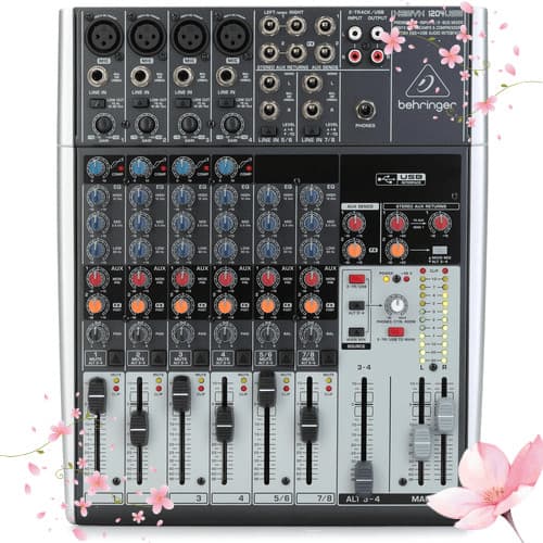 [Diretamente do Japão]Beringher Mixer Analógico 12 Canais 1 Knob Comp/Interface de Áudio USB XENYX 1204USBquantidade li