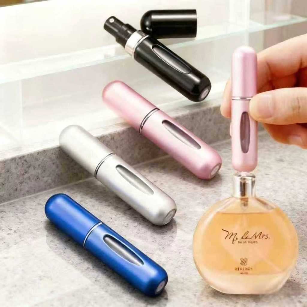 Kit de Porta-Perfume Recarregável 5ml - Portátil, Leve e Conveniente para Uso Diário