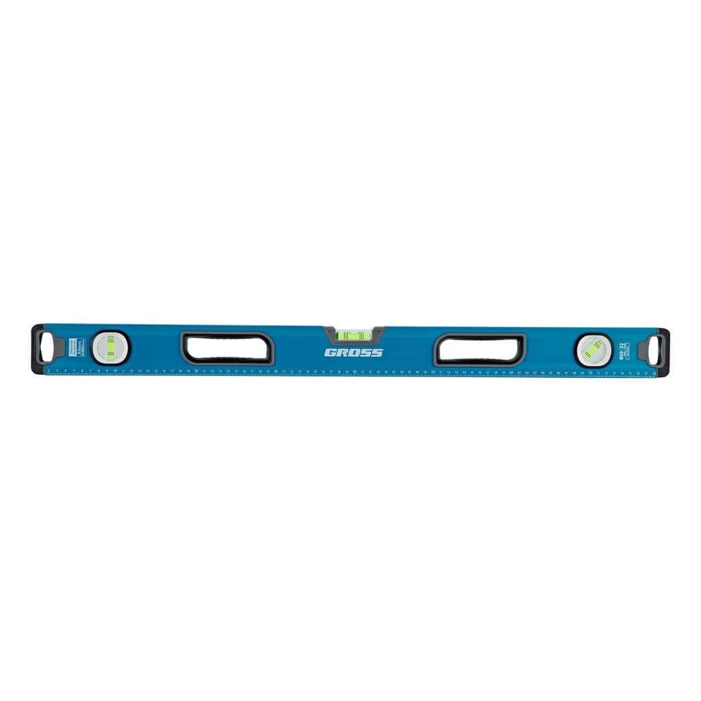 NIVEL DE ALUMINIO, MAGNETICO, 3 BOLHAS, 32POL., 800MM, 1PC // GROSS