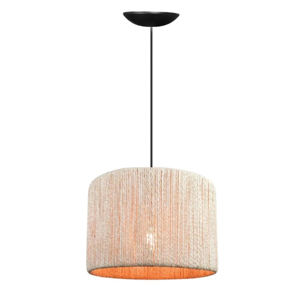 Luminária de Teto Paris em Corda Sisal Natural Palha Rústica