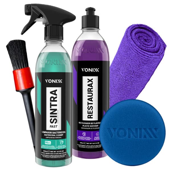 Sintra Fast antibactericida Limpador Aplicador Plástico Interno + Restaurax Vonixx