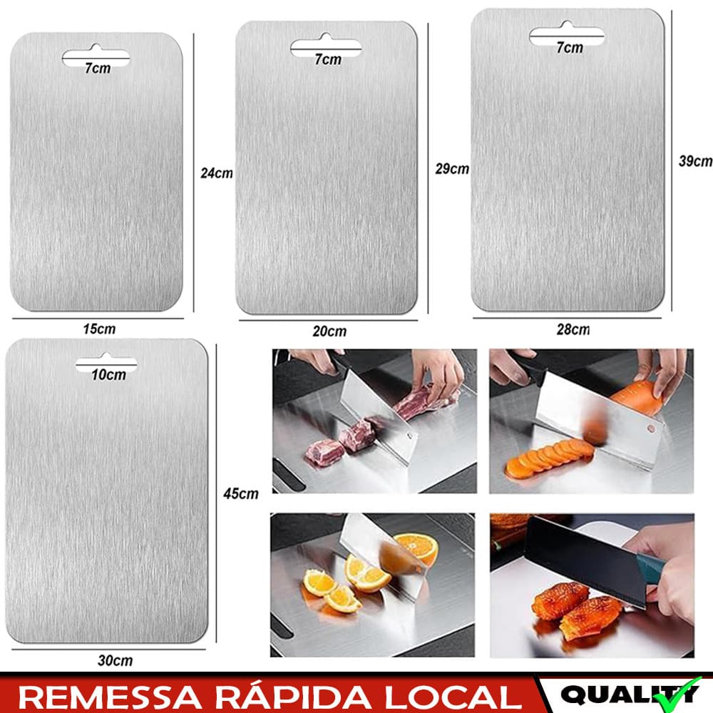 Tábua de Aço Inoxidável, Tábua de Aço Inoxidável para Cozinha, Tabua de Corte, Tabua, Tabua de Carne, Tabua de Cozinha