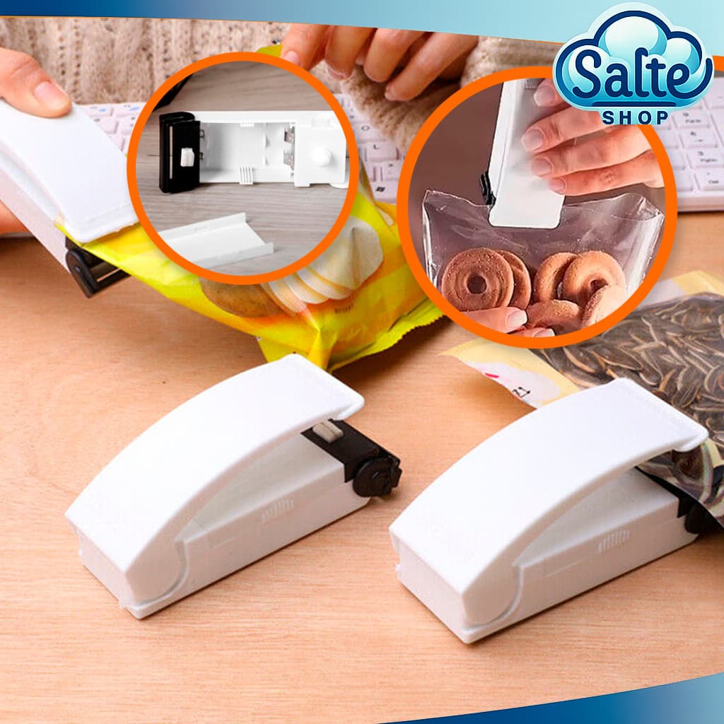 Mini Seladora De Plástico Compacta Para Fechamento De Pacotes.