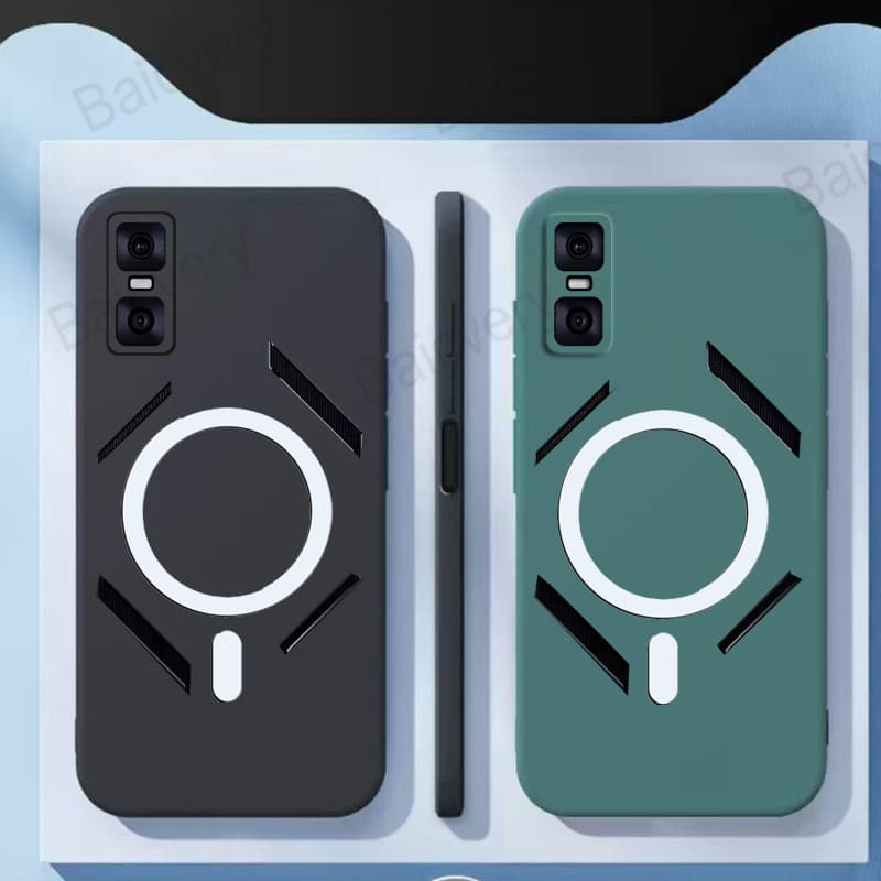 Invólucro Para Infinix GT 30 Pro X6873 5G + Plus X6876 Capa Protetora Fosca Colorida Com Adesivo Magnético