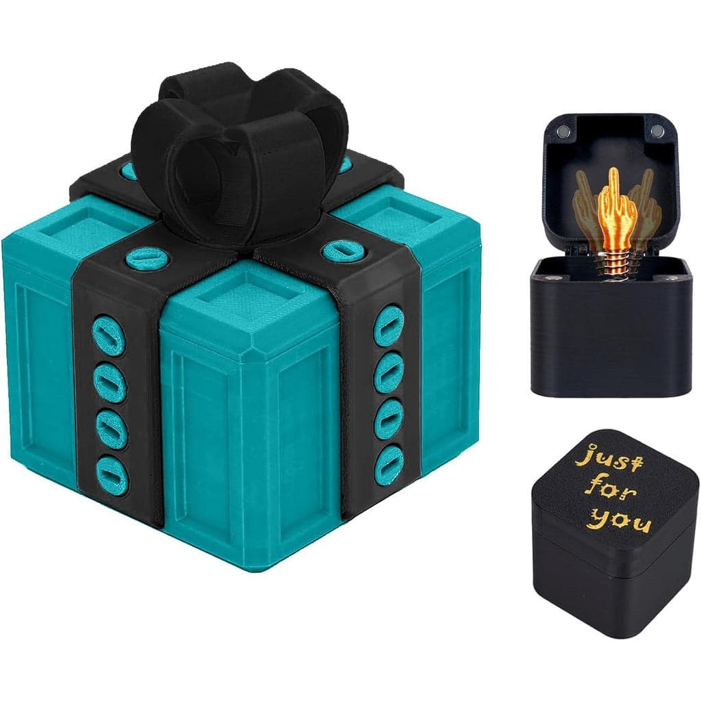 Caixa De Presente Surpresa Prank Puzzle-Brinquedo Engraçado De Pegadinha Com Interruptor De Dedo Médio , Embalagem De Tr