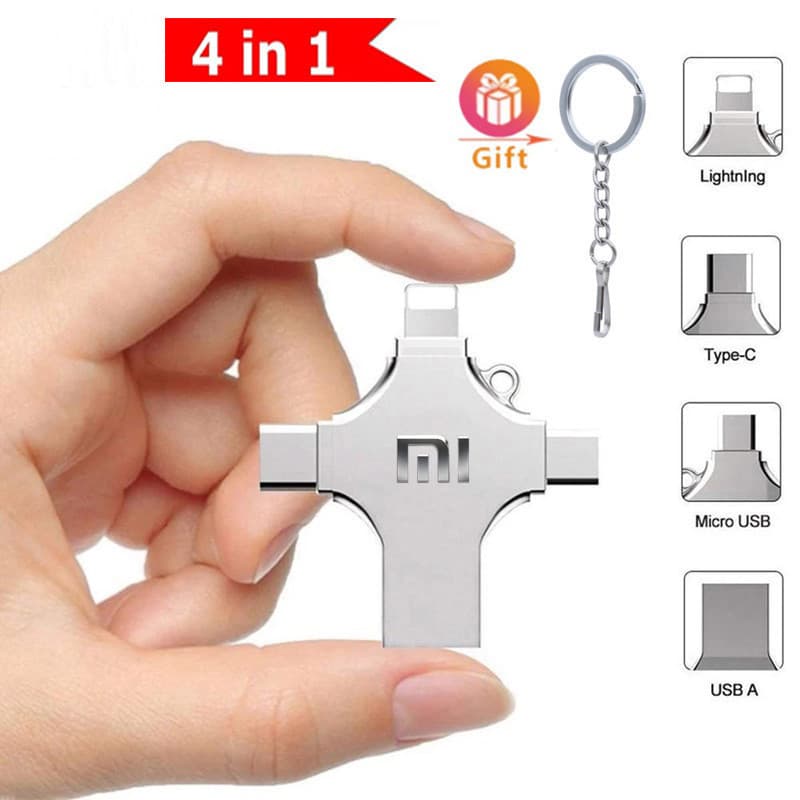Disco De Armazenamento Suspenso 4 Em 1 OTG USB Tipo C 128 Gb 256 1 Tb