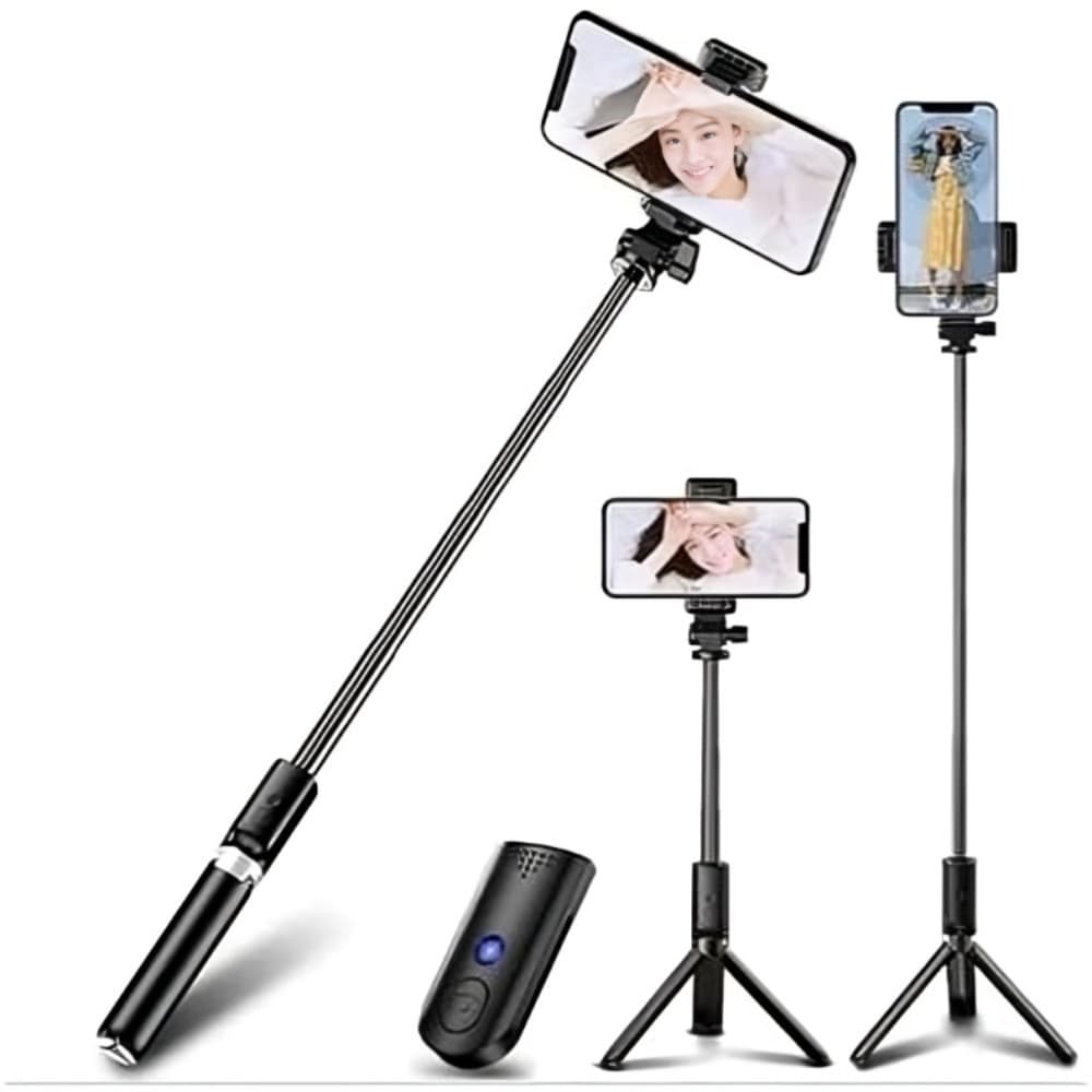 Tripé de bastão de selfie para celular, controle remoto