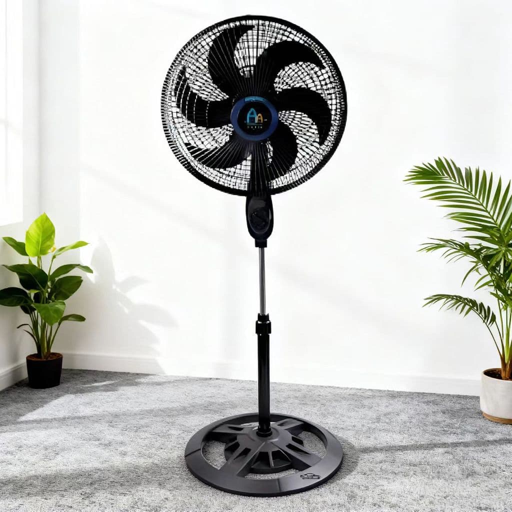 Ventilador vertical, altura ajustável, 3 velocidades, 6 pás, ventilador de chão economizador de energia 110V