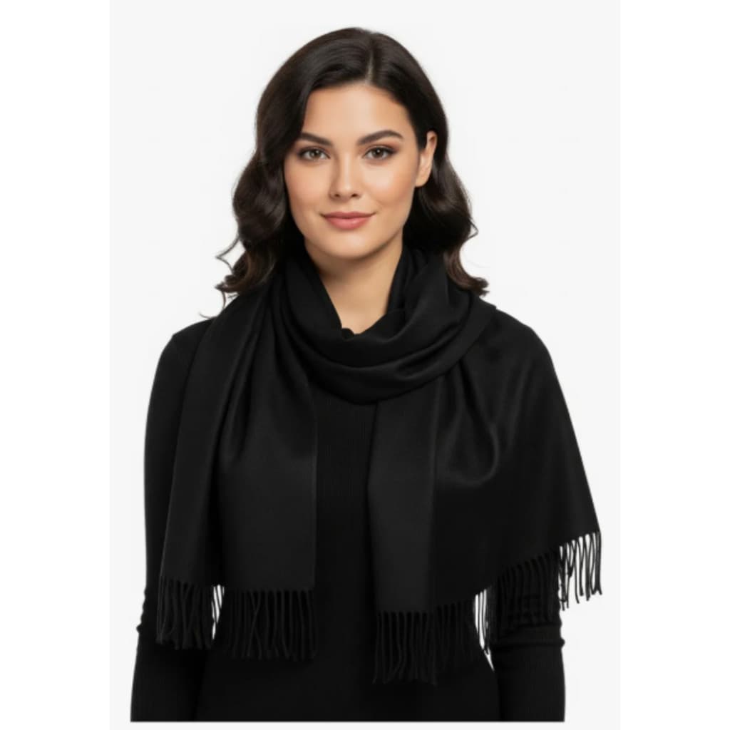 Lenço Preto Cachecol Feminino Quente Cores Inverno