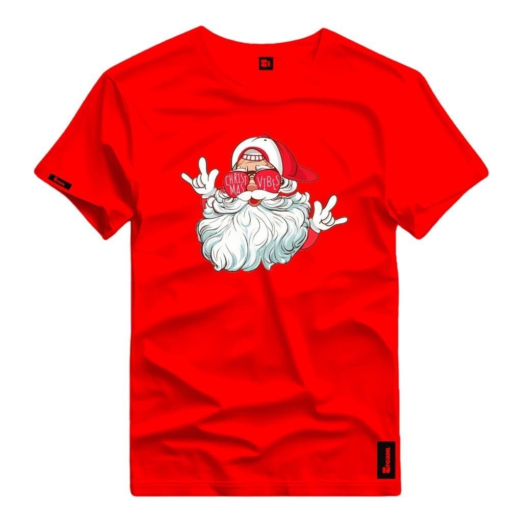 Camiseta Papai Noel Natal Estampada Camisa Algodão Premium
