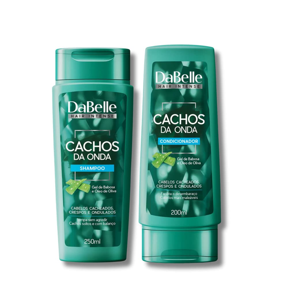 Kit Dabelle Shampoo Condicionador Nutrição Anti Frizz Crespos Cachos Onda 425ml