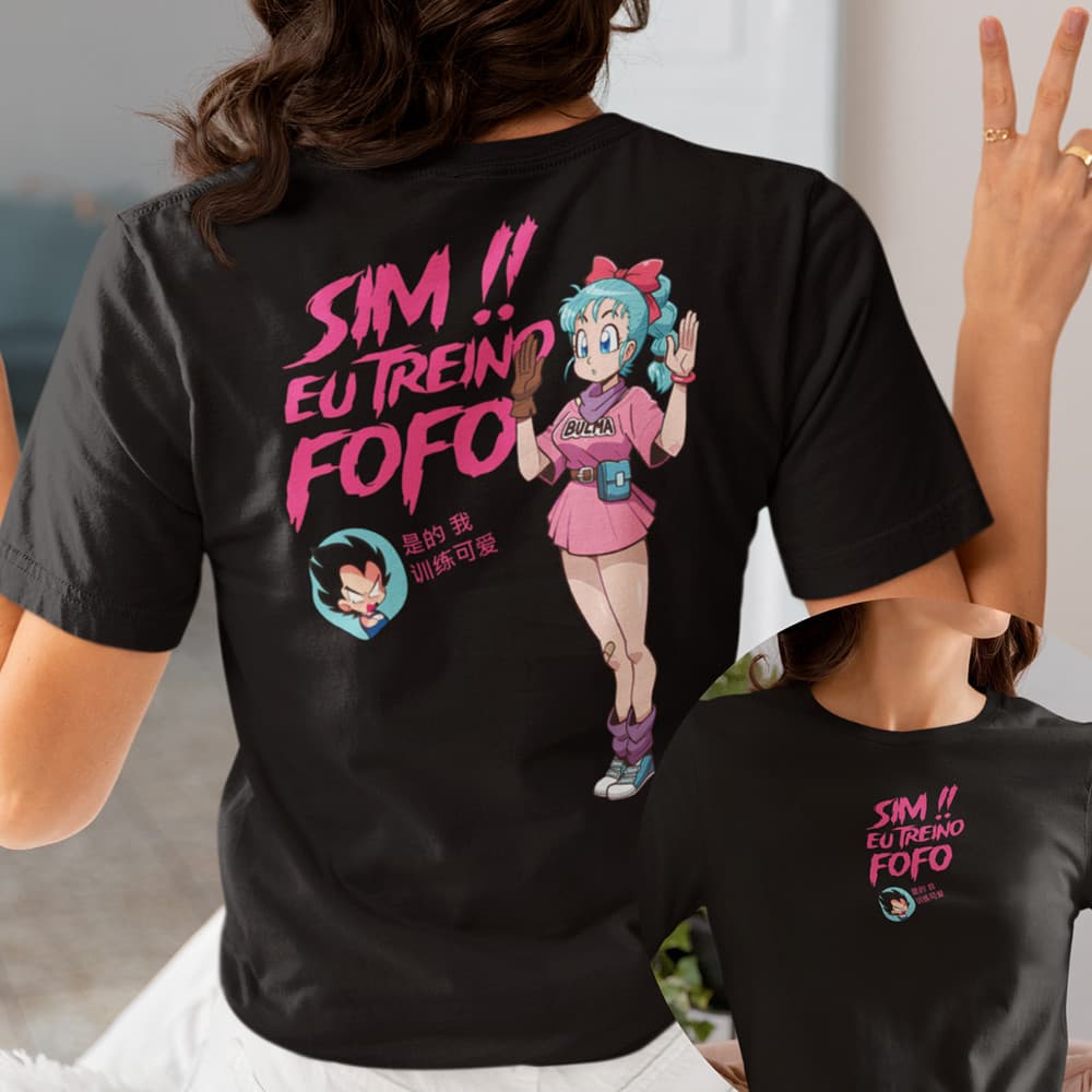 Camiseta Academia Sim Eu Treino Fofo Bulma Só O Rostinho