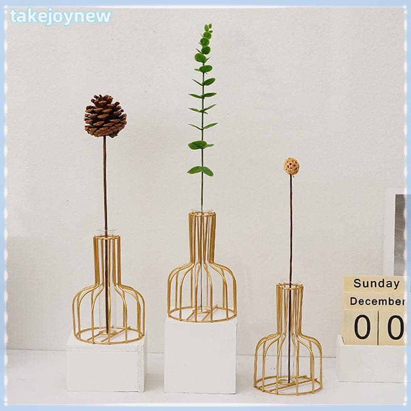 [takejoynewBR] Vaso De Ferro Oco Para Decoração De Casa Com Flores Artificiais Tbr