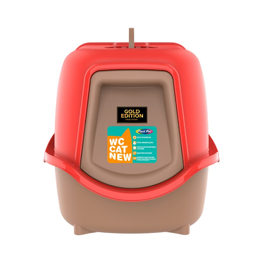 SANITARIO FECHADO GATO WC CAT NEW COR GOLD VERMELHO BANHEIRO