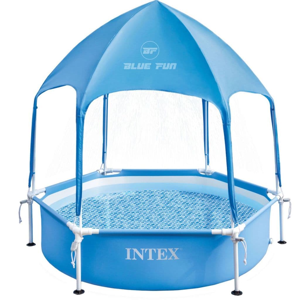 Piscina Infantil Armação com Toldo Cobertura Intex 28209