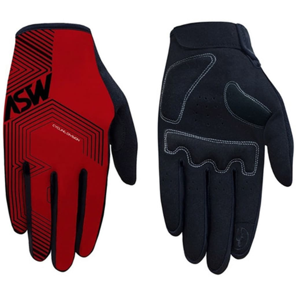 Luva Ciclismo Bike Asw Flex Polygon Vermelha