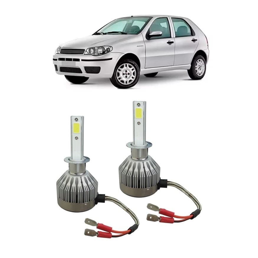 Par Lampada Super LED Farol de Milha Palio Siena Strada 2004 2005 2006 2007 2008 2009 2010 2011 6000k H1