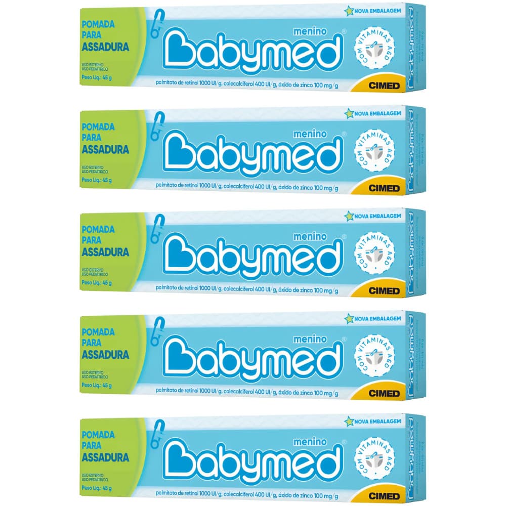 5un Pomada Babymed Azul Menino 45g - CIMED