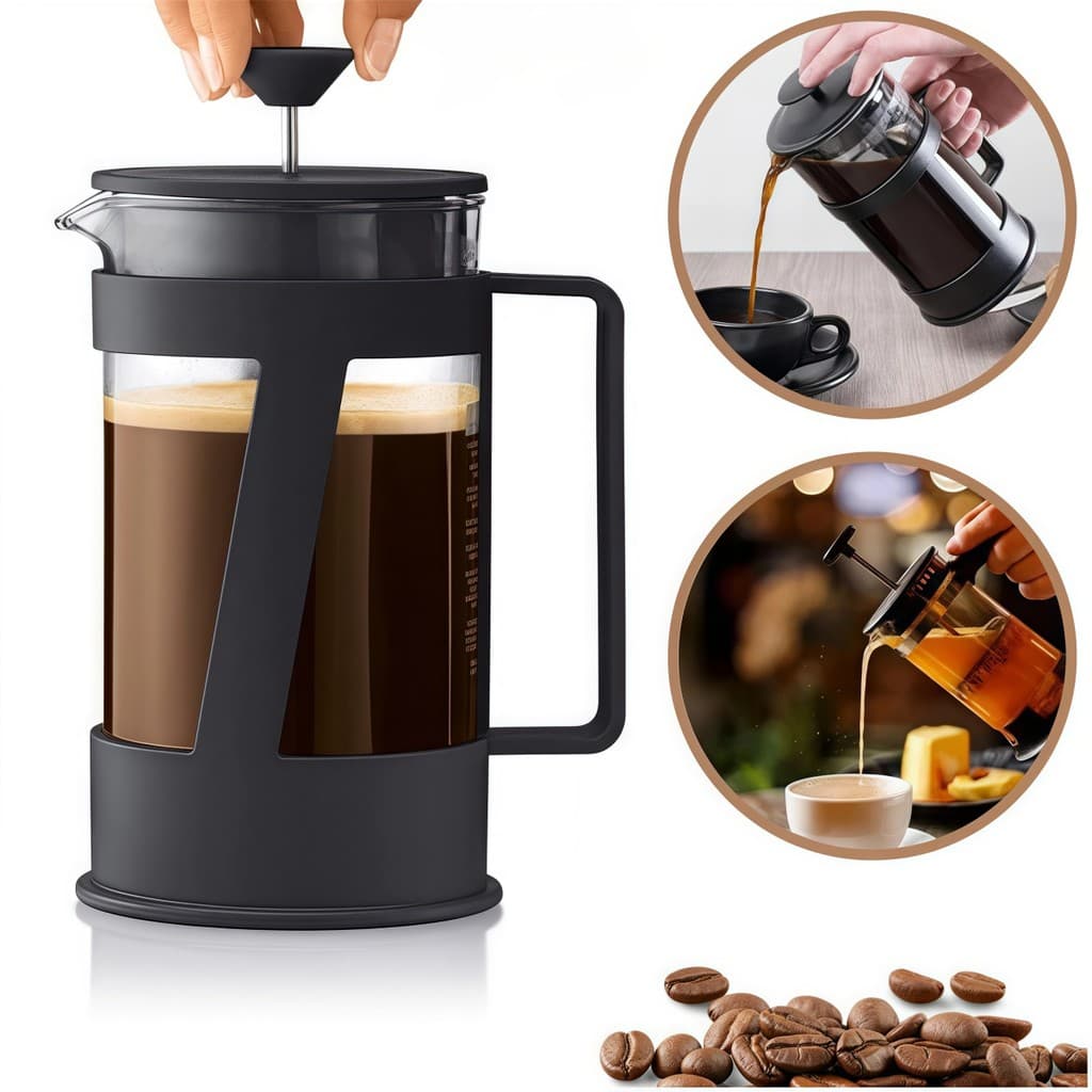 Cafeteira Francesa Cremeira 350ml Leite Café Chá Prensa Premium Café Expresso Leite Cremoso