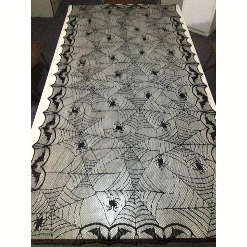 Design Criativo Renda Teia De Aranha Esqueleto Crânio Toalha De Mesa Decoração De Halloween Cachecol Capa 120 * 240cm