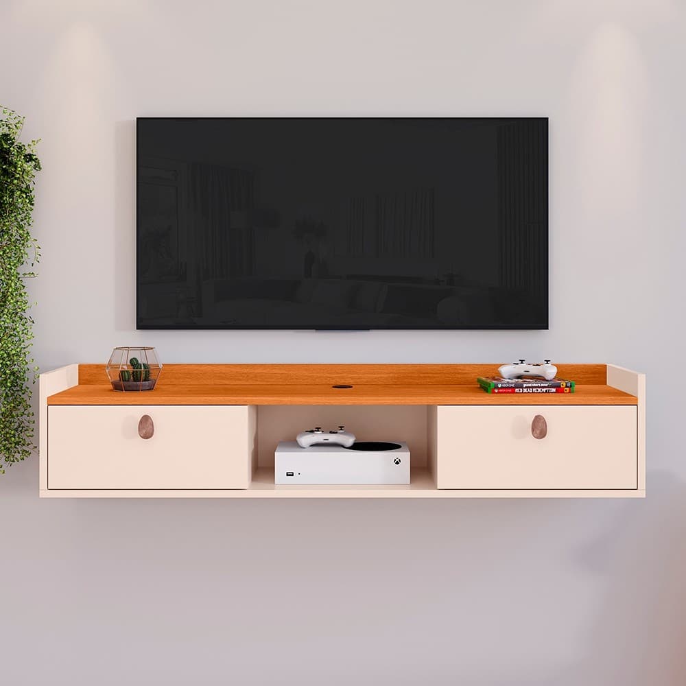 Rack Suspenso Vegas Painel para TV 32  Polegadas Com 2 Portas - LANÇAMENTO