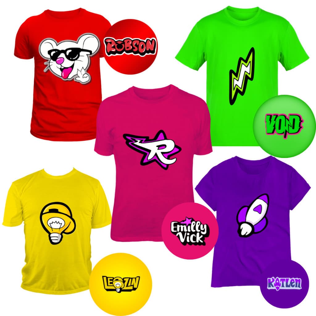 Camiseta Novos Elementos Dos Rosa Emilly Vick Leozin Ketlen Foguete Void Raio Robson Rato 100% Algodão Presente Camisa