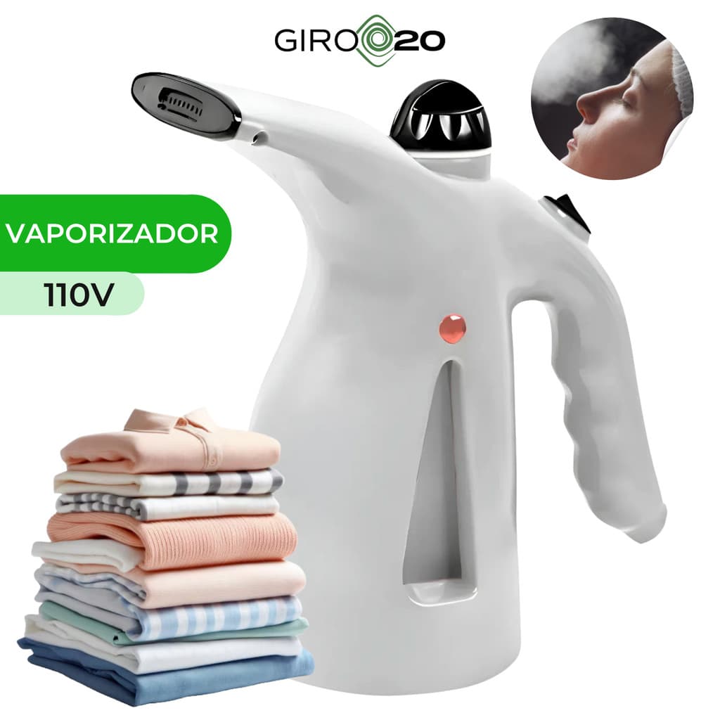 Ferro Vaporizador Portátil 4 em 1 Multiuso 300ml Facial Passadeira Higienizador Umidificador 110v