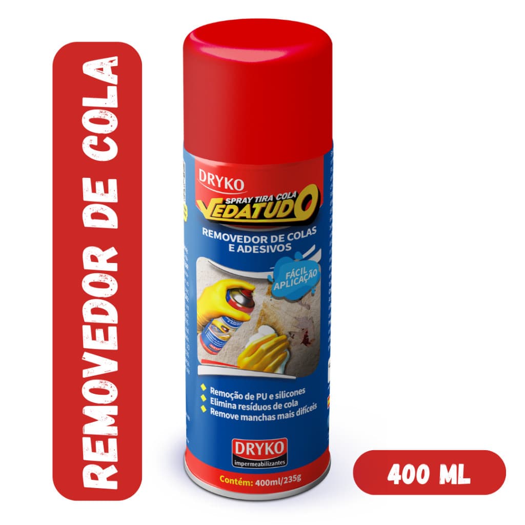 Spray Removedor de Colas, adesivos e pu transparente - Dryko