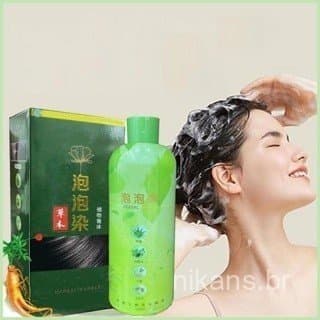 Shampoo de Tintura de Cabelo Herbal 3 em 1, Produto de Tintura de Cabelo Masculino de Cor Escura Duradoura