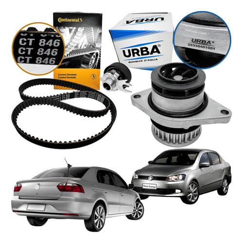 Kit Tensor Correia Bomba Dagua Fox Spacefox Polo Golf Ea111 - - Voyage G6 1.6 Ea111 2014 2015 2016 2017