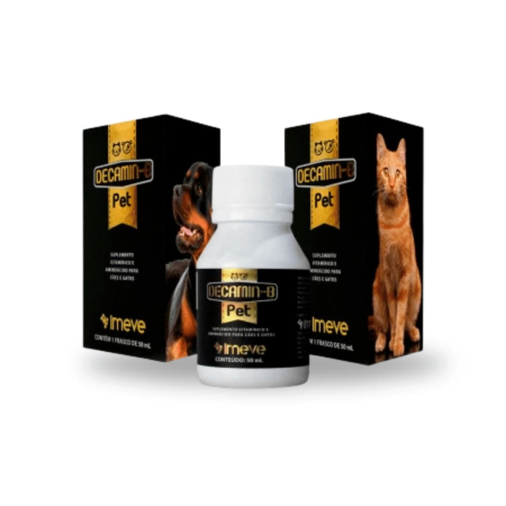 Suplemento Decamin B Pet Para Cães e Gatos Imeve 50ml