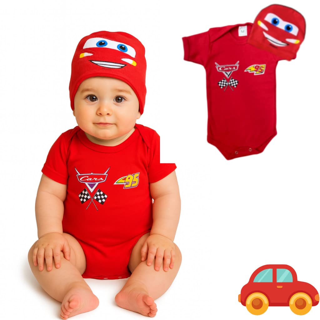 Body Bebê Infantil Menino Mêsversário Temático Dos Carros Super Confortável Promoção