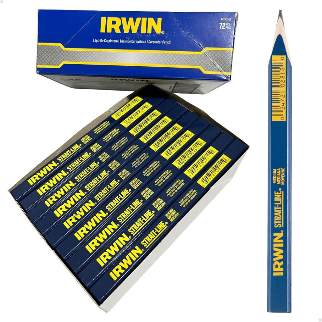Lápis Carpinteiro Marceneiro Obra Pedreiro Irwin 72 unidades