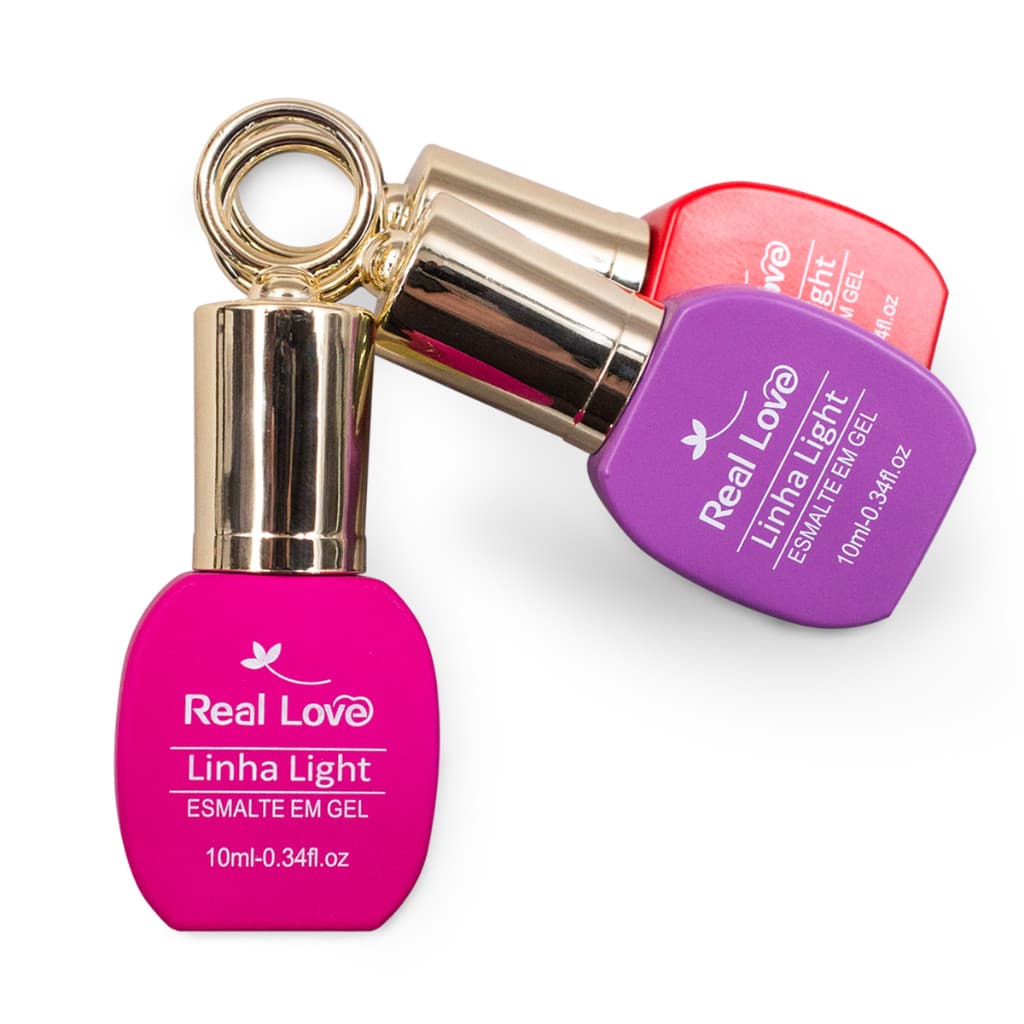 Esmalte em Gel com Tampa Chaveiro Linha Light Real Love 10ml