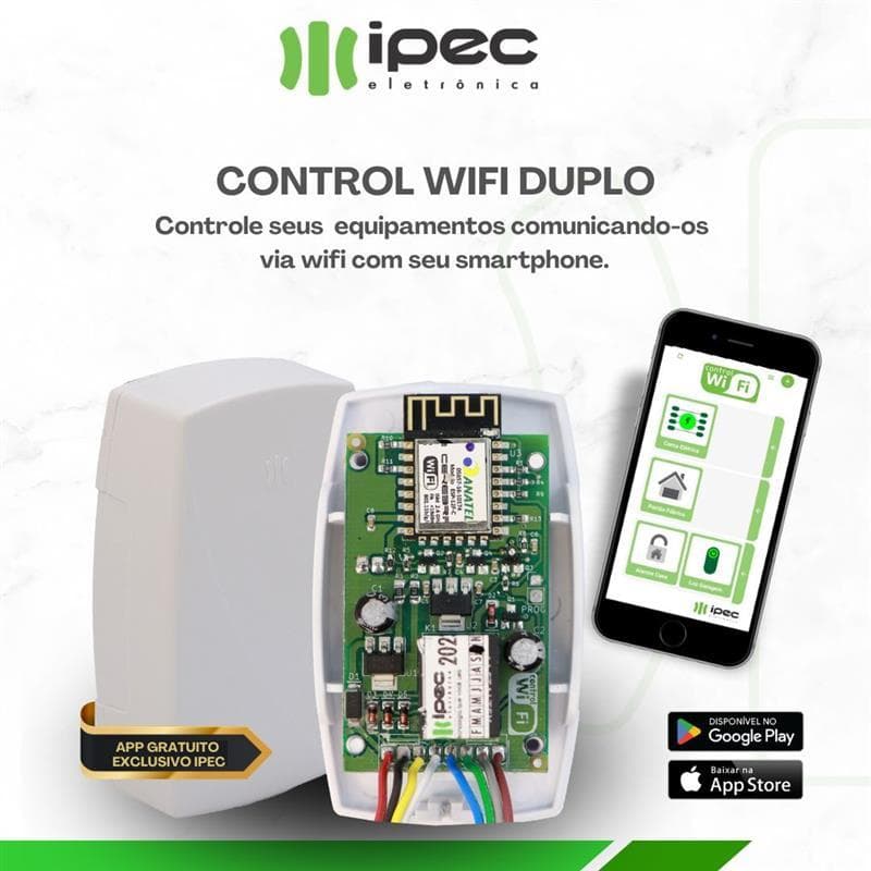 Modulo Wifi Contato Duplo Para Automatizador de Portão Universal IPEC PPA Garen Rossi JFL