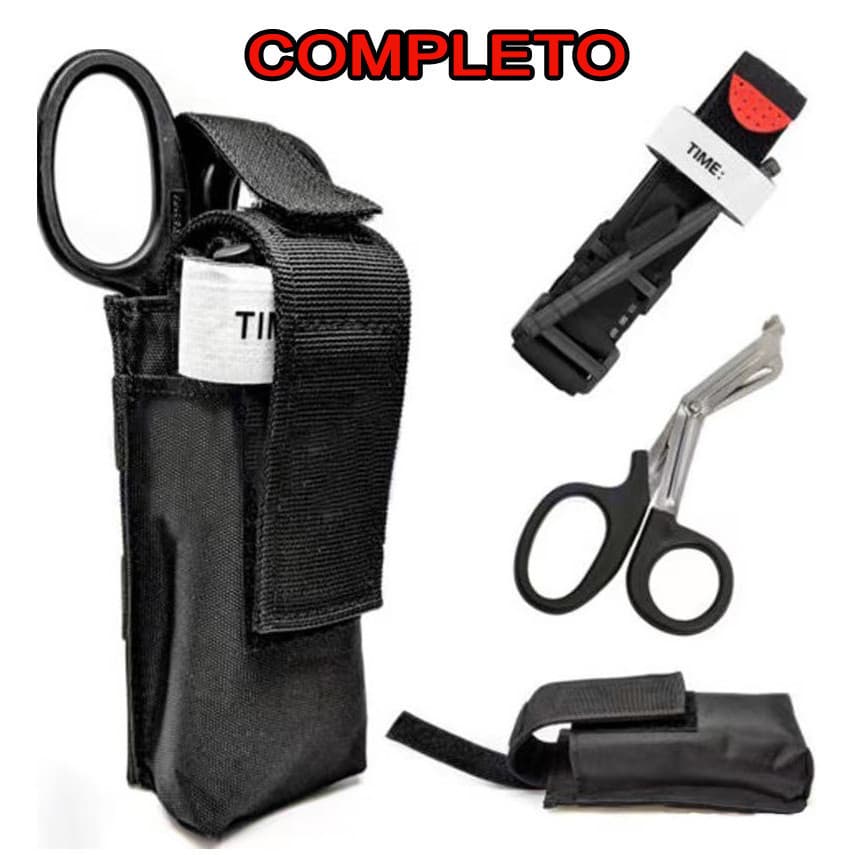 Torniquete Tático Aph Primeiros Socorros Haste Metal Tesoura Ponta Romba Bandagem Porta Torniquete
