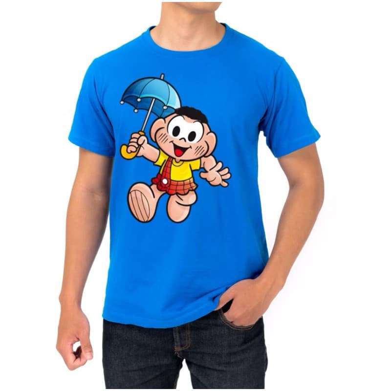 Camiseta Camisa Blusa Cascão Infantil e adulto turma da mônica 100% Algodão