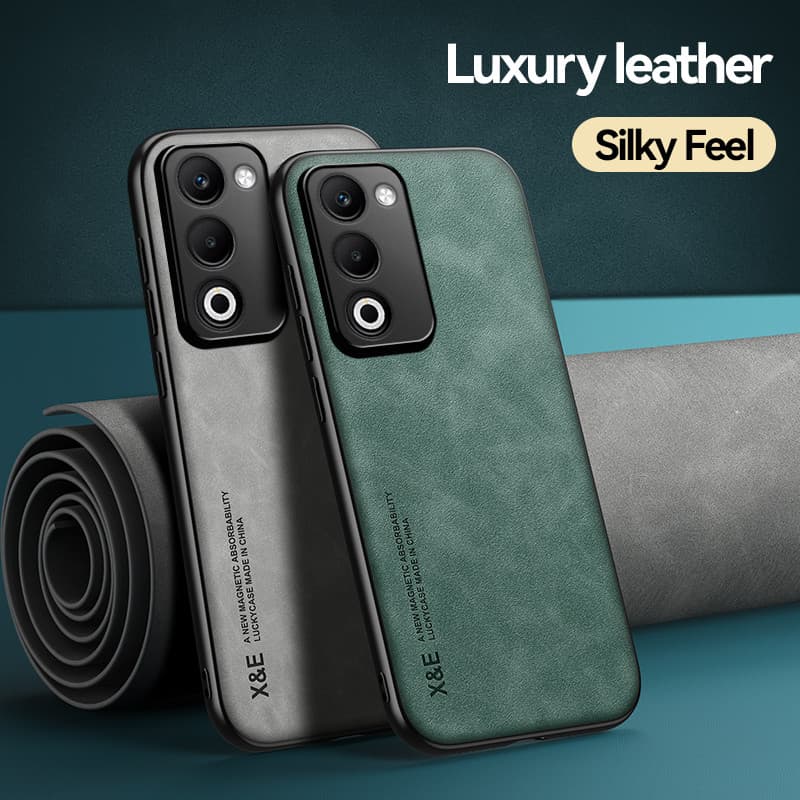 Capa De Couro Magnético Para OPPO A5 2025 A5X A5 Pro 5G 4G A5M Luxo Pele Sentir Silicone Telefone Traseira À Prova De Ch