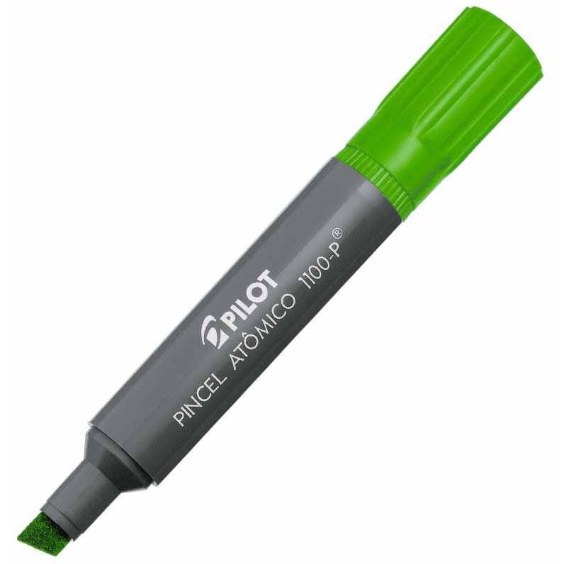 Pincel Atômico Verde Recarregável R1100 Tinta Permanente Pilot Caixa com 12 Unidades