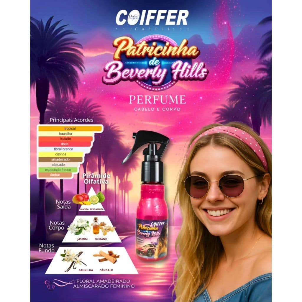Perfume Capilar Cabelo E Corpo Beverly Hills Coiffer 80ml