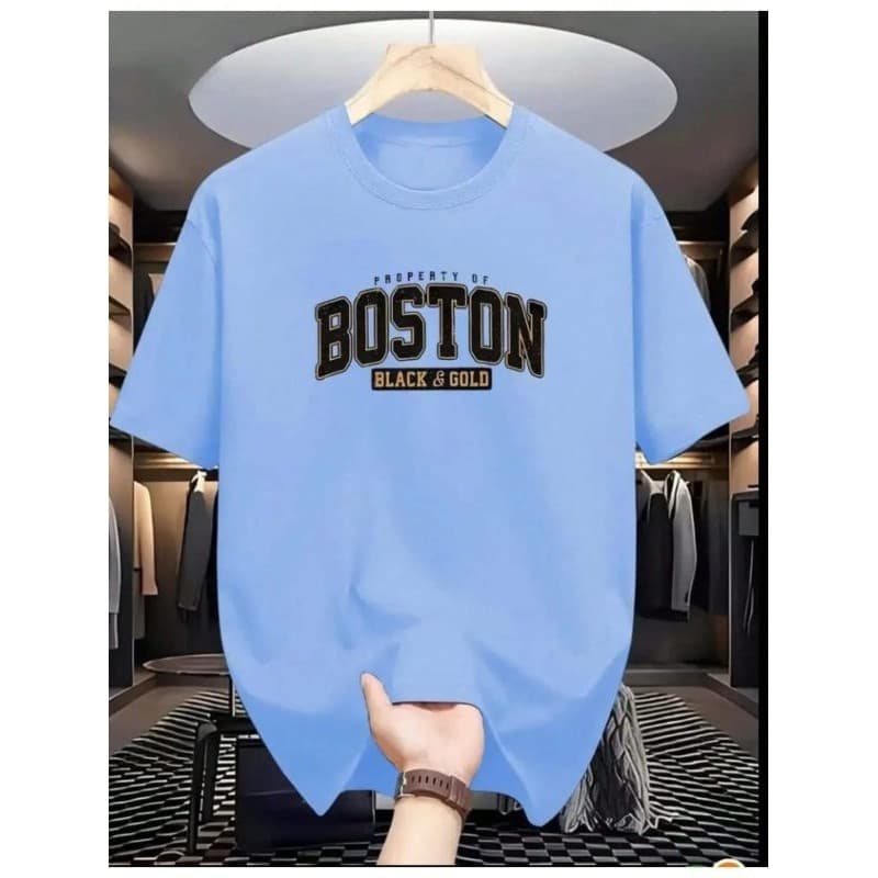 Camiseta Boston unissex Estampa 100% Algodão Camisa Boston Blak