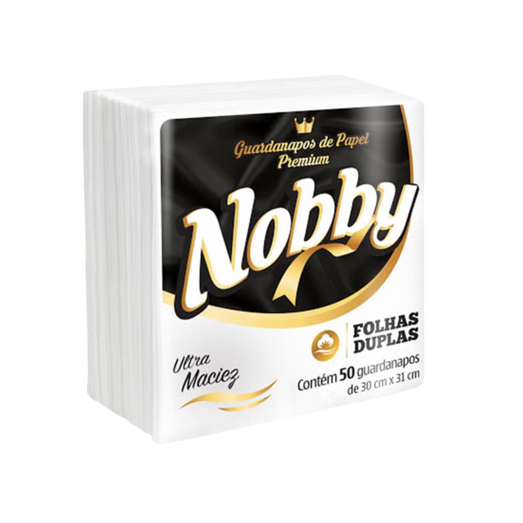 Kit Com 5 Ou 10 Pacotes Guardanapo 30x31cm Folha Dupla Premium Nobby