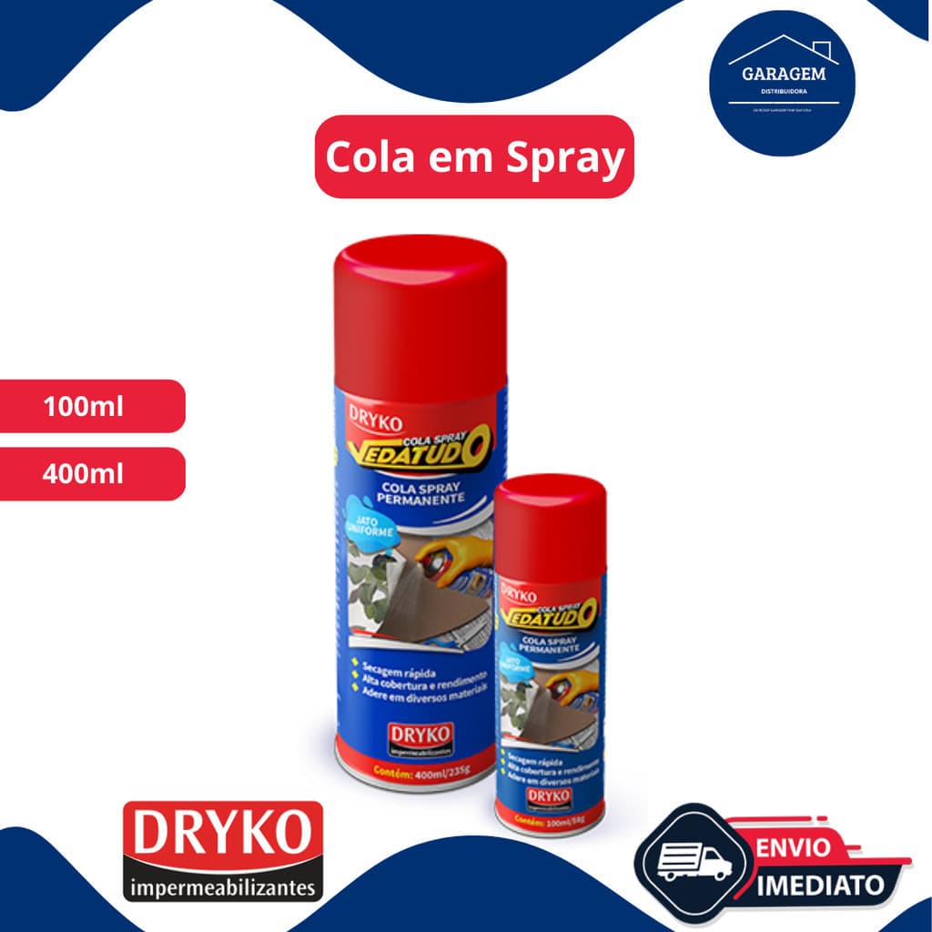 Cola Spray Transparente Permanente Vedatudo - Dryko