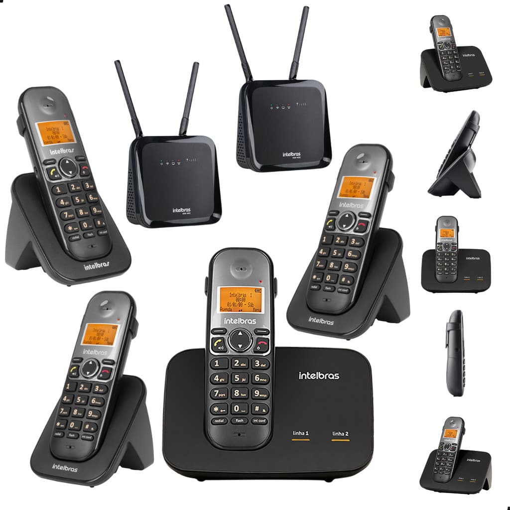 Telefone Intelbras TS 5150 Dual Chip 4G com Bina Viva Voz Ótimo Alcance e 3 Ramais Adicionais