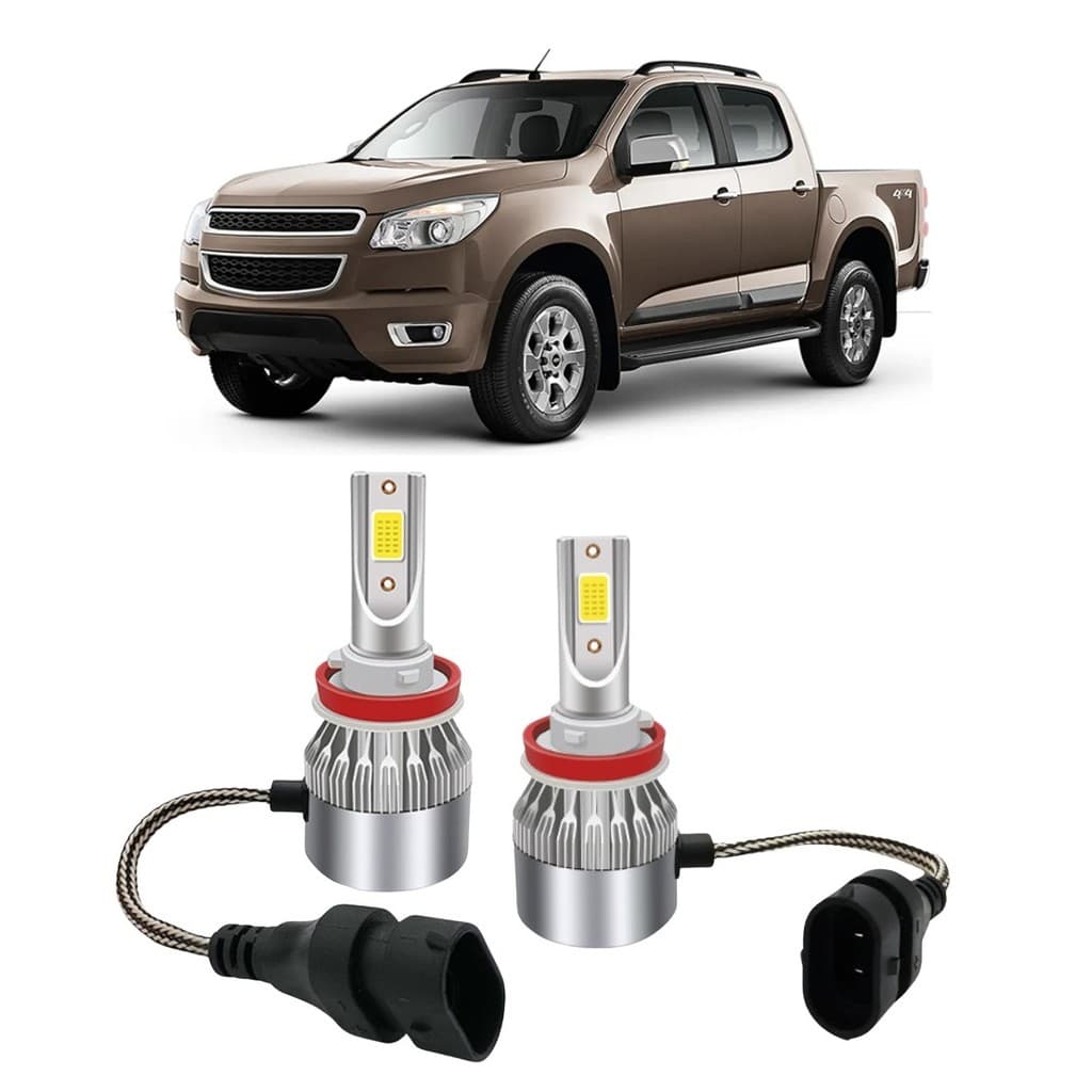 Par Lampada Super LED Farol de Milha S10 2013 2014 2015 2016 6000k HB4