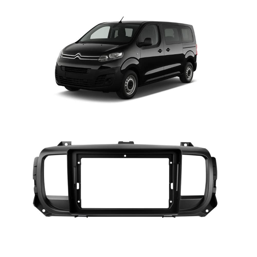 Moldura Painel 9" Citroen Jumpy minibus 2021 a 2022 Preto